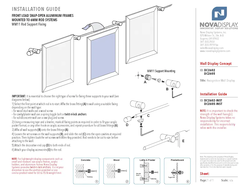 Recognition Wall Display / Wall Display Idea Concept / INSTALL-GUIDE