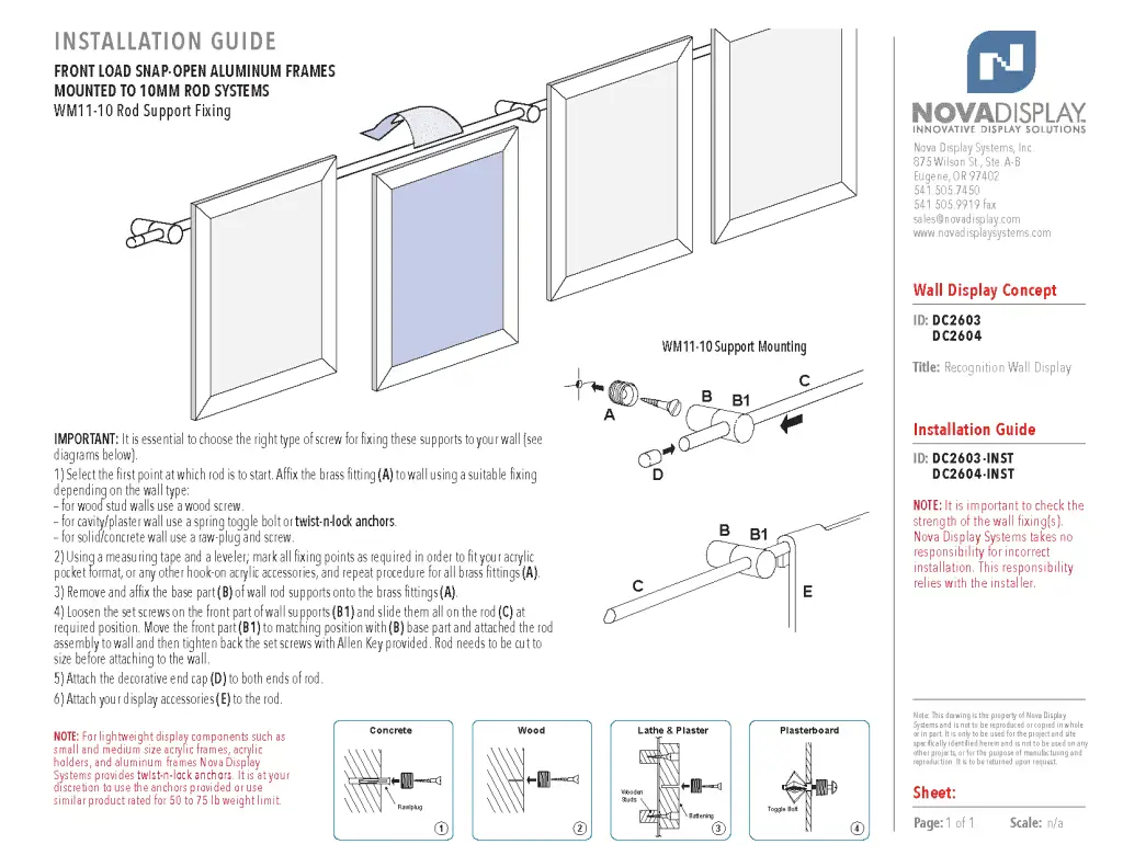 Recognition Wall Display / Wall Display Idea Concept / INSTALL-GUIDE