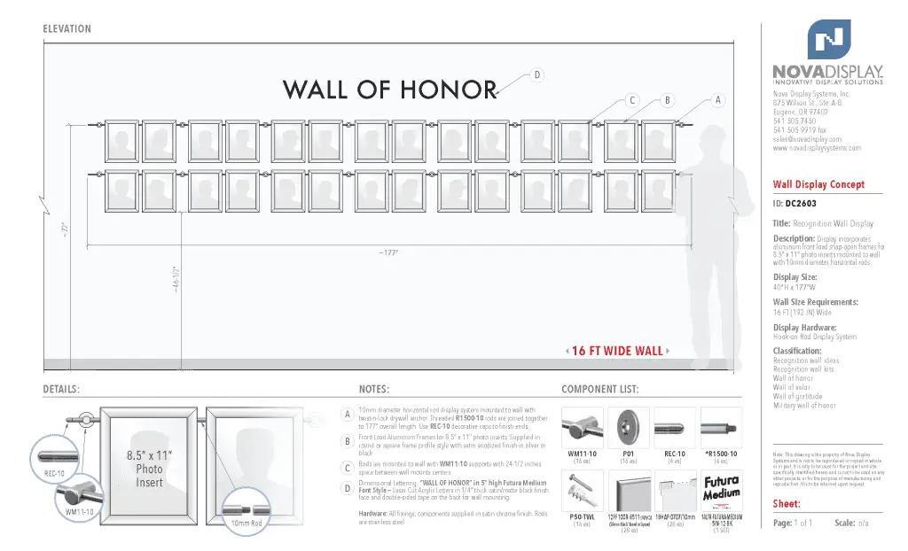 Recognition Wall Display / Wall Display Idea Concept / Wall of Honor