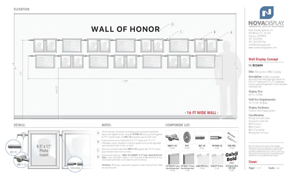 Recognition Wall Display / Wall Display Idea Concept / Wall of Honor