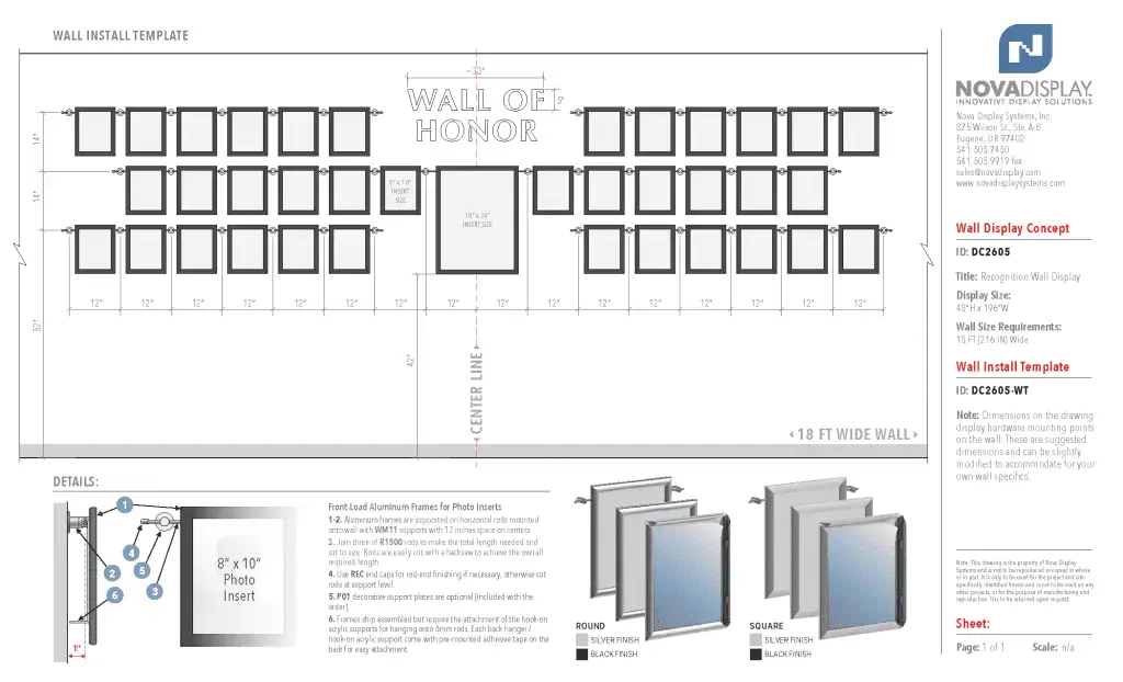 Recognition Wall Display / Wall Display Idea Concept / Wall of Honor