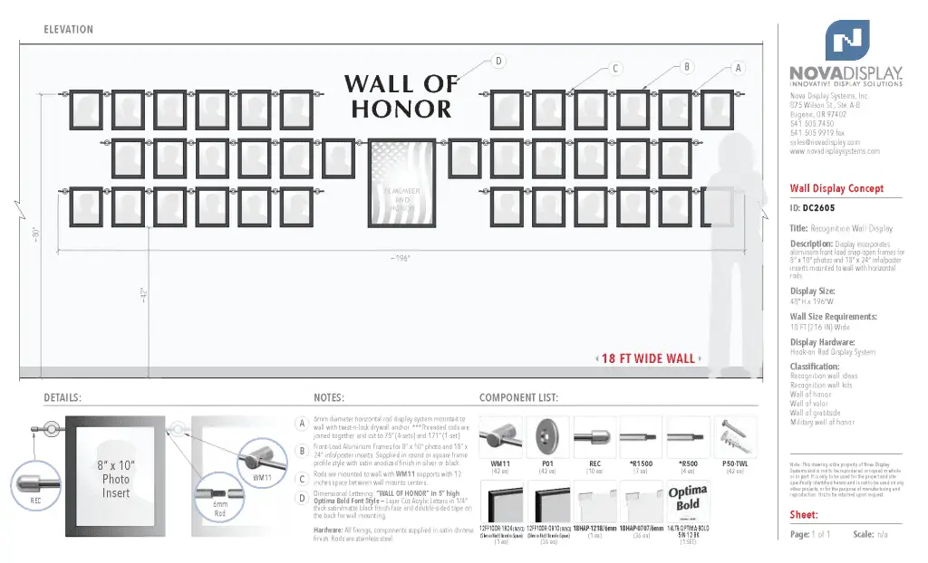 Recognition Wall Display / Wall Display Idea Concept / Wall of Honor