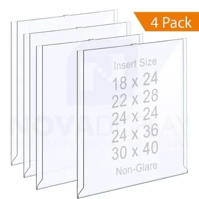 Easy Access Non-Glare Acrylic Holder – Expo Style / Portrait