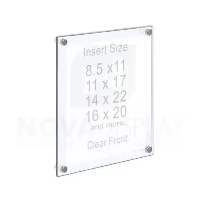 Frameless Acrylic Frame — Poster Display Kit #KASP-001 / Clear Front