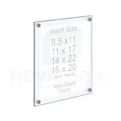 Frameless Acrylic Frame — Poster Display Kit #KASP-005 / Non-Glare Front