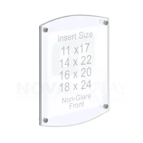 Frameless Acrylic Frame — Poster Display Kit #KASP-035 / Non-Glare Front