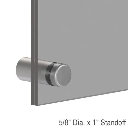 Standoff Hardware for Frameless Acrylic Frames / Satin Chrome Finish