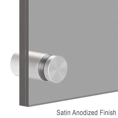 Standoff Hardware for Frameless Acrylic Frames / Satin Anodized Finish