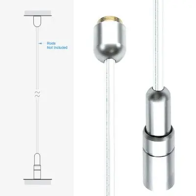 Ceiling-to-Floor Fixing Kit for 6mm Rods | Nova Display Systems