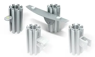 Panel and Shelf Supports for Vertical Profiles