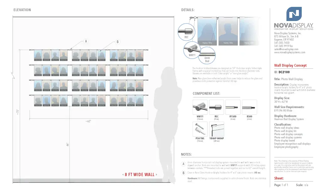 DC2100 Photo Wall Display / Wall Display Idea Concept