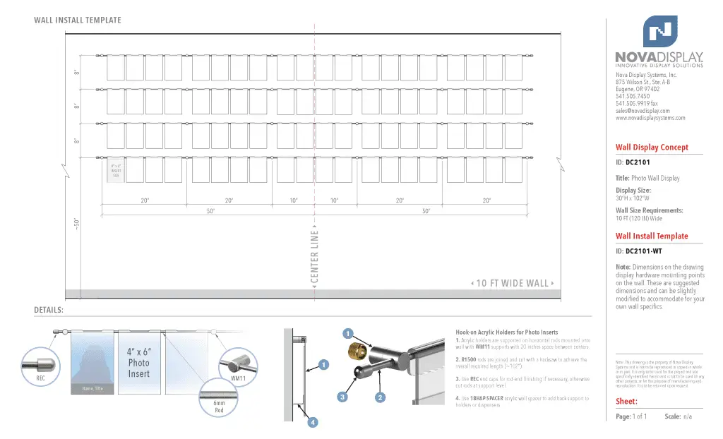 DC2101 Photo Wall Display / Wall Display Idea Concept