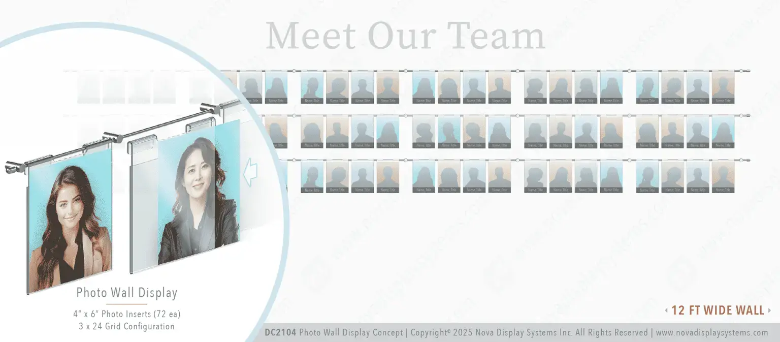 DC2104 Photo Wall Display / Wall Display Idea Concept / Meet Our Team