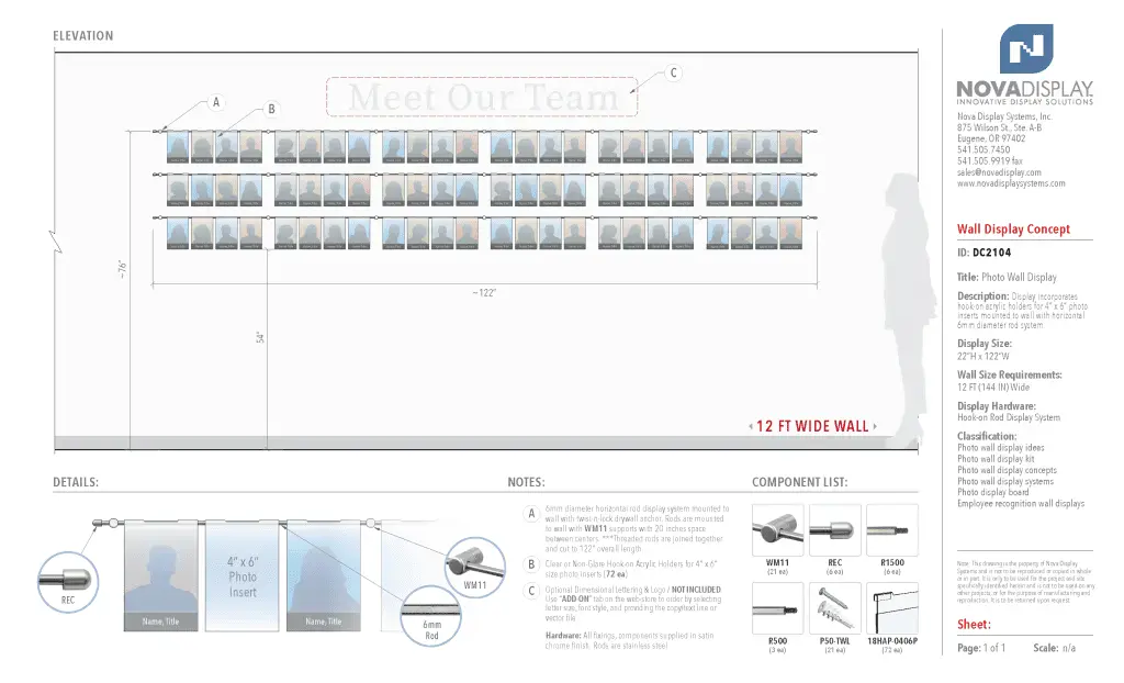 DC2104 Photo Wall Display / Wall Display Idea Concept / Meet Our Team