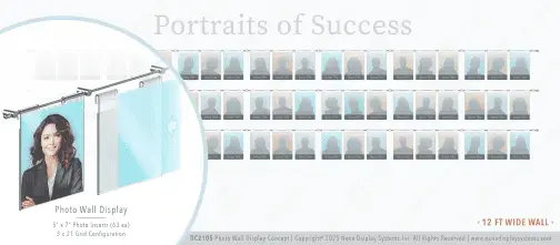 DC2105 Photo Wall Display / Wall Display Idea Concept / Portraits of Success