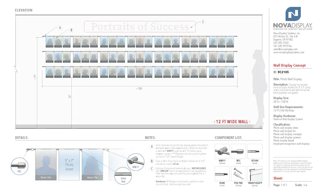 DC2105 Photo Wall Display / Wall Display Idea Concept / Portraits of Success