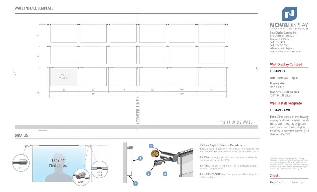 DC2106 Photo Wall Display / Wall Display Idea Concept