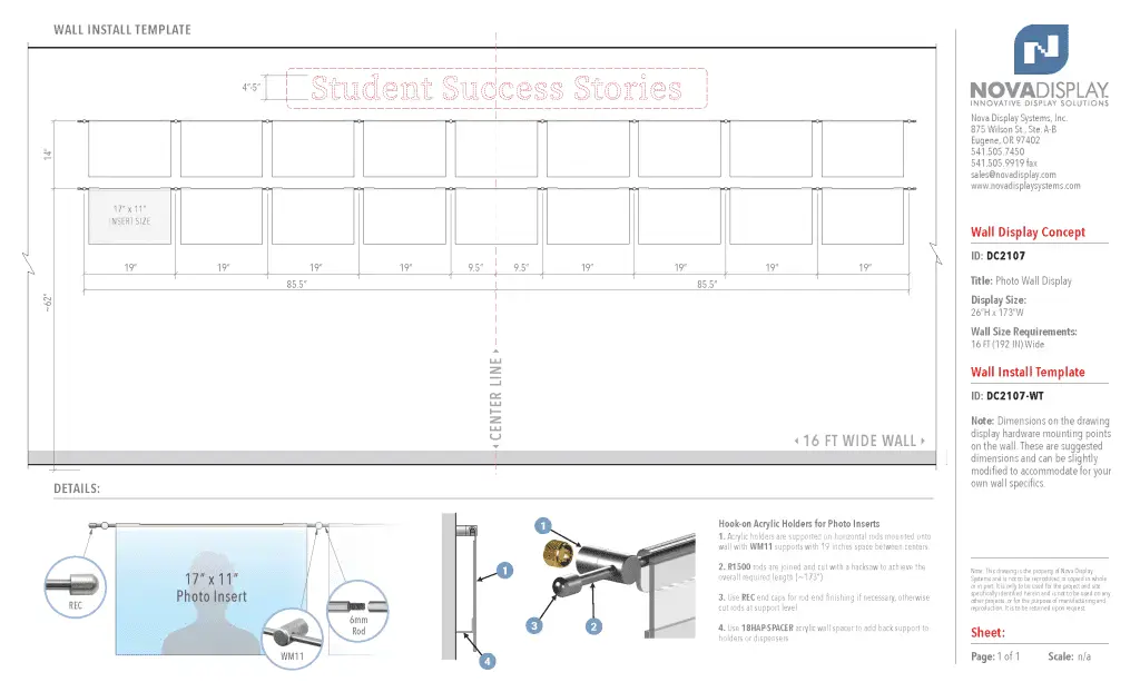 DC2107 Photo Wall Display / Wall Display Idea Concept / Student Success Stories