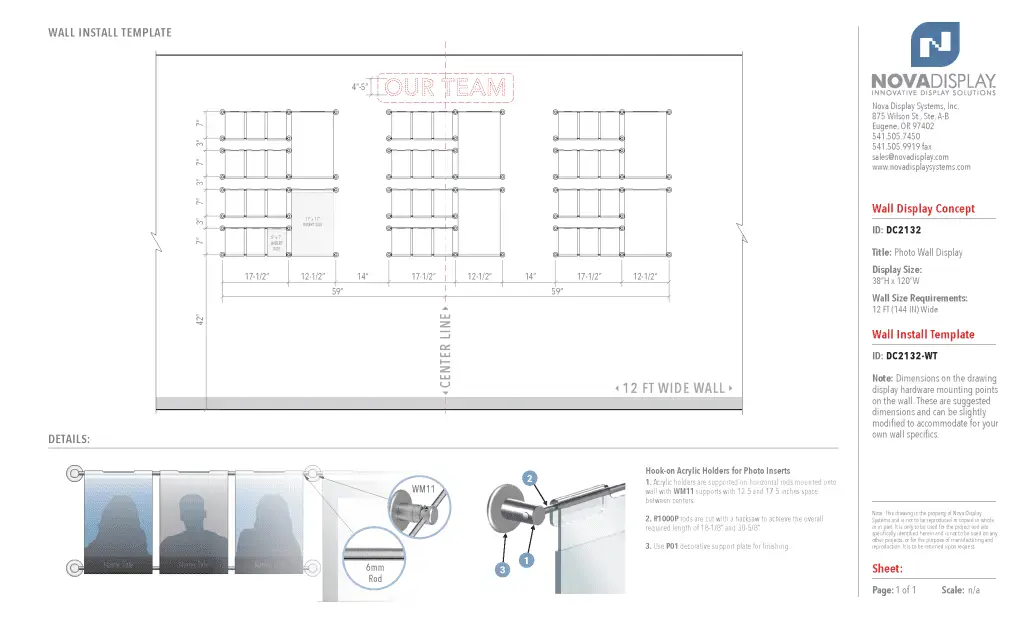 DC2132 Photo Wall Display / Wall Display Idea Concept