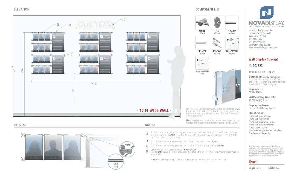 DC2132 Photo Wall Display / Wall Display Idea Concept