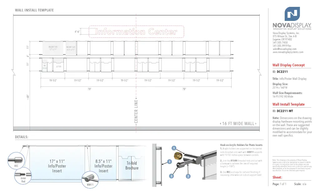 DC2211 Info/Poster Wall Display / Wall Display Idea Concept / Information Center