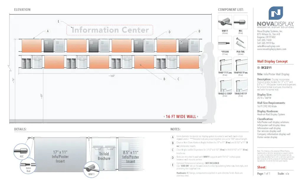 DC2211 Info/Poster Wall Display / Wall Display Idea Concept / Information Center