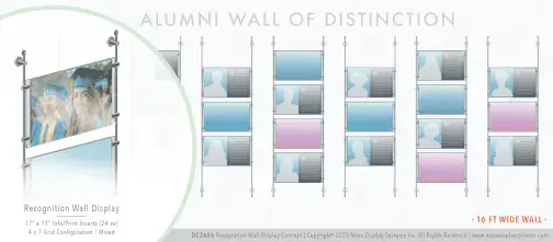 DC2606 Recognition Wall Display / Wall Display Idea Concept / Alumni Wall of Distinction