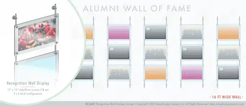 DC2607 Recognition Wall Display / Wall Display Idea Concept / Alumni Wall of Distinction