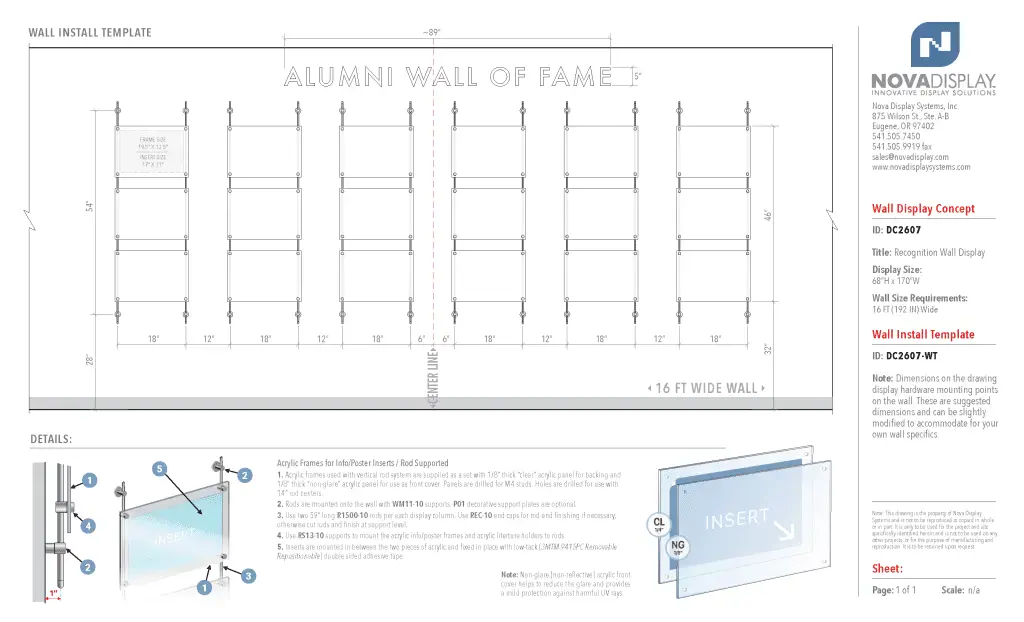 DC2607 Recognition Wall Display / Wall Display Idea Concept / Alumni Wall of Distinction