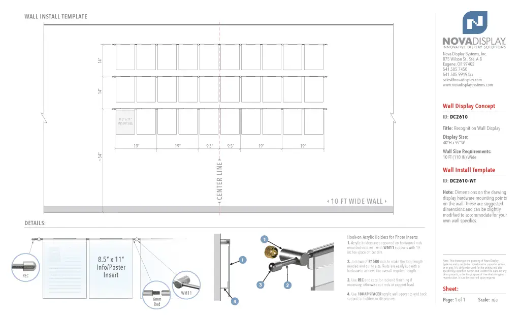 DC2610 Recognition Wall Display / Wall Display Idea Concept / INSTALL-GUIDE