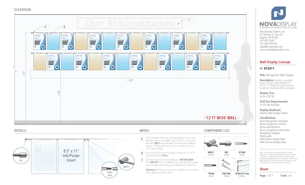 DC2611 Recognition Wall Display / Wall Display Idea Concept / Certificate Wall Display / Our Achievements