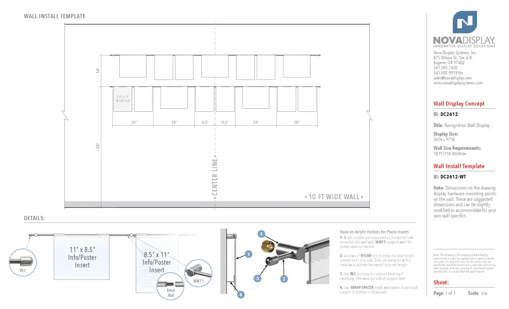 DC2612 Recognition Wall Display / Wall Display Idea Concept / Certificate Wall Display