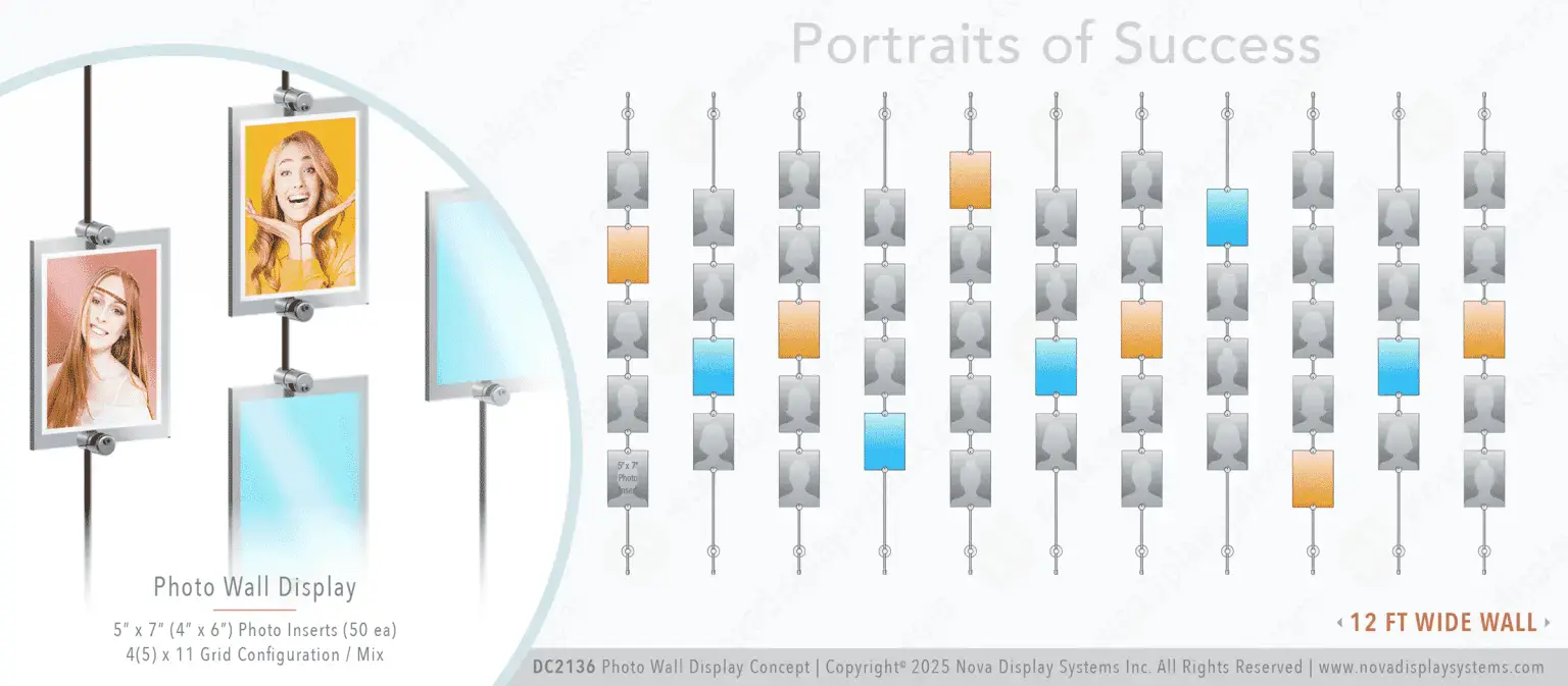 DC2136 Photo Wall Display / Wall Display Idea Concept / Portraits of Success