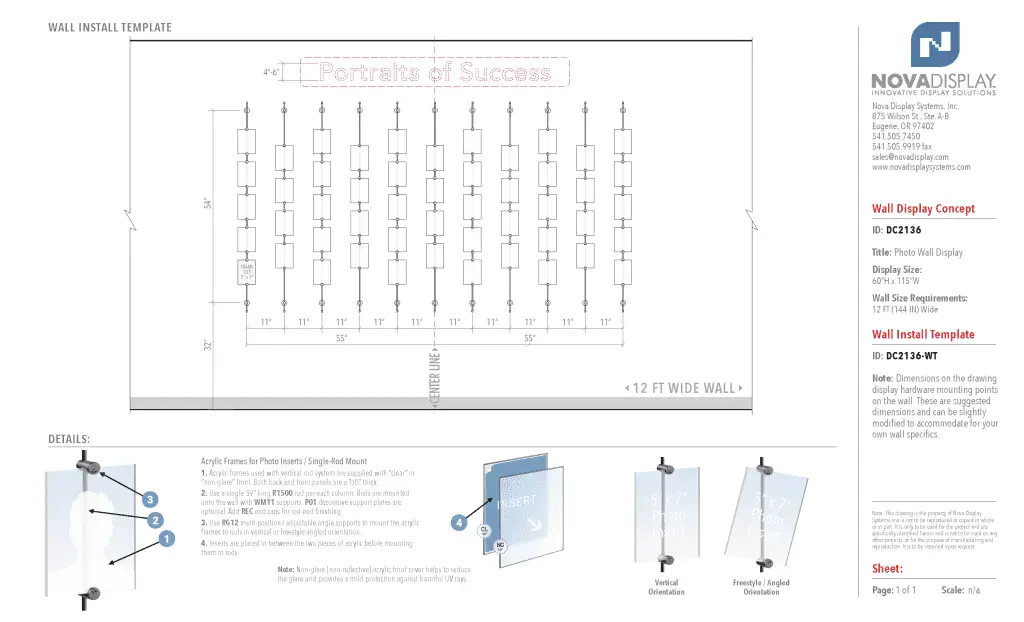 DC2136 Photo Wall Display / Wall Display Idea Concept / Portraits of Success