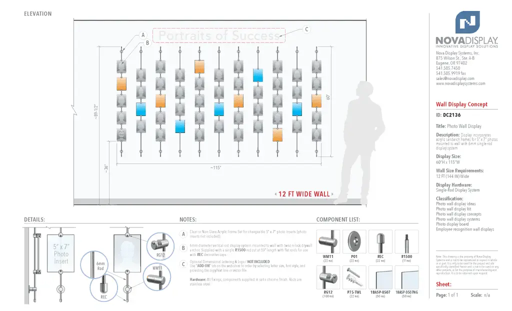 DC2136 Photo Wall Display / Wall Display Idea Concept / Portraits of Success