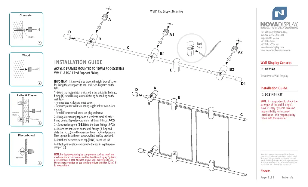 DC2141 INSTALL-GUIDE for Photo Wall Display / Wall Display Idea Concept / StudentPhoto Wall Display