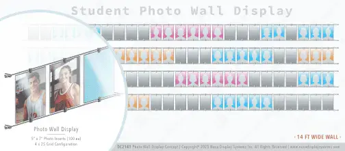 DC2141 Photo Wall Display / Wall Display Idea Concept / Student Photo Wall Display