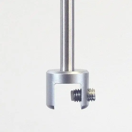 RG05-10 Top Panel Support – for panels up to 7mm (1/4″) thick. Use with 6mm (1/4″) Dia. Rod Suspensions.