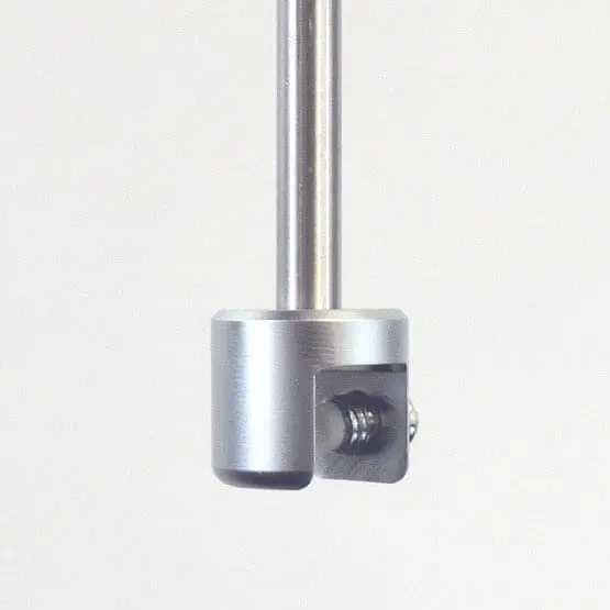 RG05-10 Top Panel Support – for panels up to 7mm (1/4″) thick. Use with 6mm (1/4″) Dia. Rod Suspensions.
