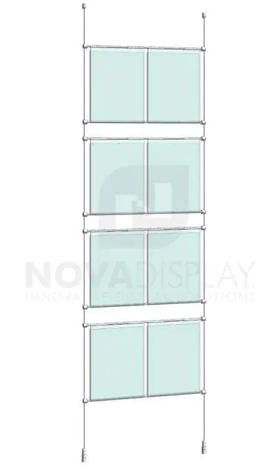 KHPI-003_Hook-on-Poster-Holder-Display-Kit-cable-suspended-hooked-on-horizontal-rods