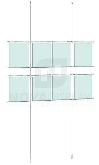 KHPI-004_Hook-on-Poster-Holder-Display-Kit-cable-suspended-hooked-on-horizontal-rods