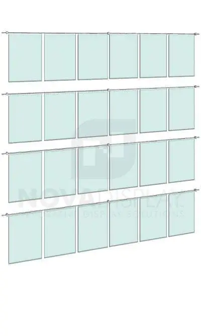 KHPI-013_Hook-on-Poster-Holder-Display-Kit-wall-mounted-on-horizontal-rods