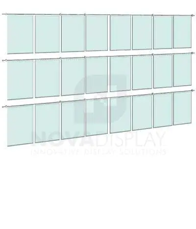 KHPI-016_Hook-on-Poster-Holder-Display-Kit-wall-mounted-on-horizontal-rods