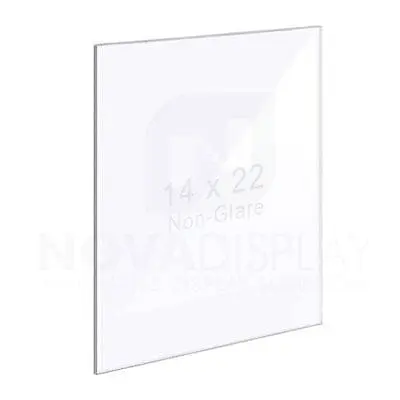 18ASP-1422NG-ST 1/8″ Non-Glare Acrylic Panel without Holes for KFST stands – Polished Edges