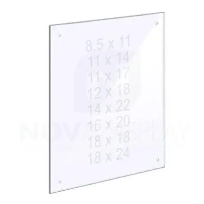 18ASP-PANEL-MD 1/8″ Clear Acrylic Panel without Holes – Polished Edges