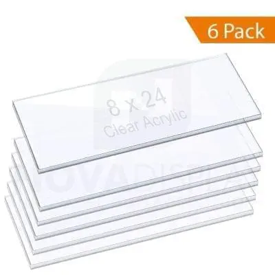 3/8″ (10mm) Clear Acrylic Shelf with Laser-Cut Polished Edges