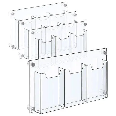Nova Display Systems / Acrylic Literature Holders with Standoffs in Bundle