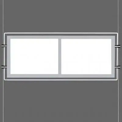 Backlit LED Display for Cables / Double Pocket Letter Format Landscape Orientation