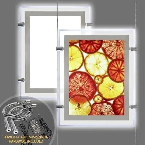 GLOW-EDGE LED BACKLIT WINDOW DISPLAY for Portrait Format Posters – PRODUCT BUNDLES