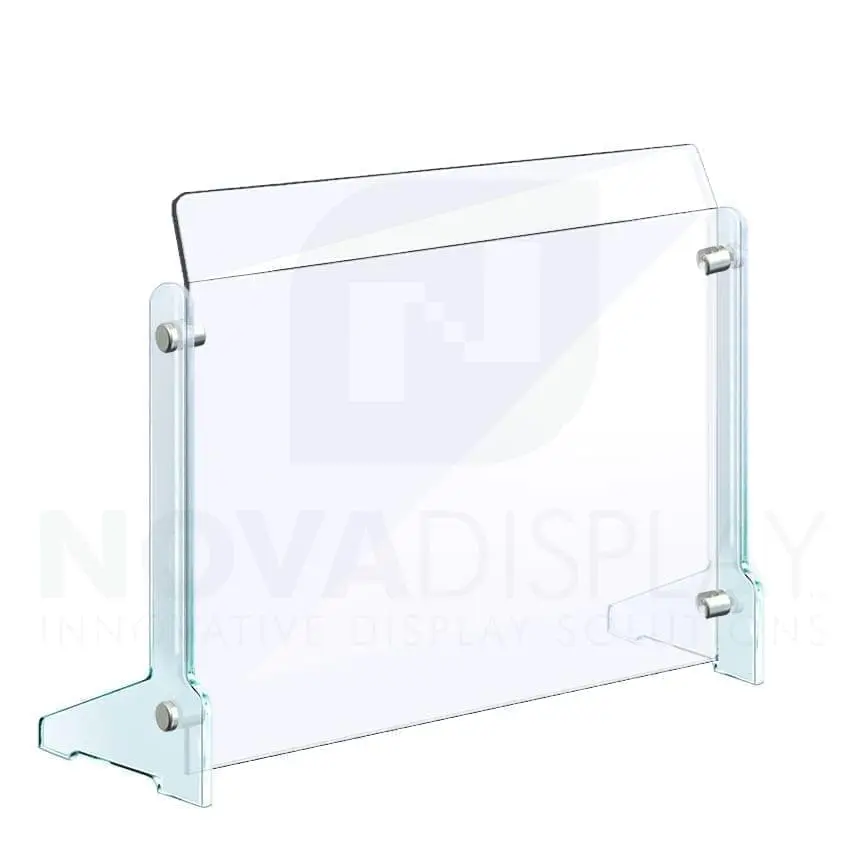 Countertop Acrylic Sneeze Guard / Modular – Supported with 3/8-1/2 in Thick Acrylic Side Legs / Free-standing